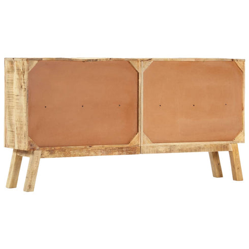 Rustika Rowe -  Sideboard Brown and Black 160x30x80 cm Solid Rough Mango Wood